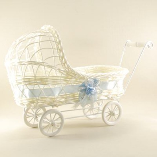 Bebek Şekeri İçin Mavi Hasır Puset 13x26x21 Cm