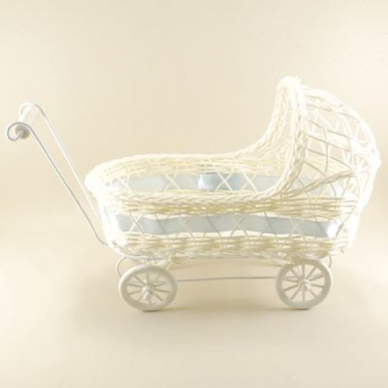 Bebek Şekeri İçin Mavi Hasır Puset 15x37x30 Cm