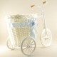 Bebek Şekeri İçin Mavi Hasır Sepetli Bisiklet 30x28x15 Cm
