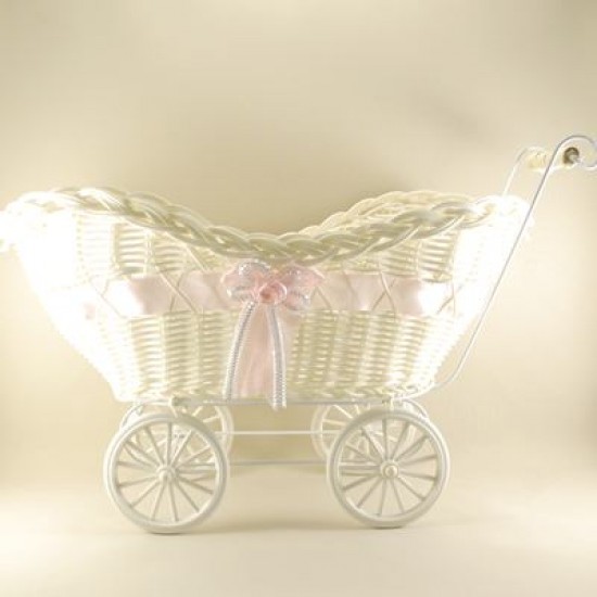 Bebek Şekeri İçin Pembe Açık Hasır Puset 21x44x28 Cm