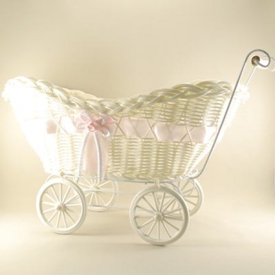 Bebek Şekeri İçin Pembe Açık Hasır Puset 21x44x28 Cm