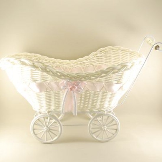 Bebek Şekeri İçin Pembe Açık Hasır Puset 21x44x28 Cm