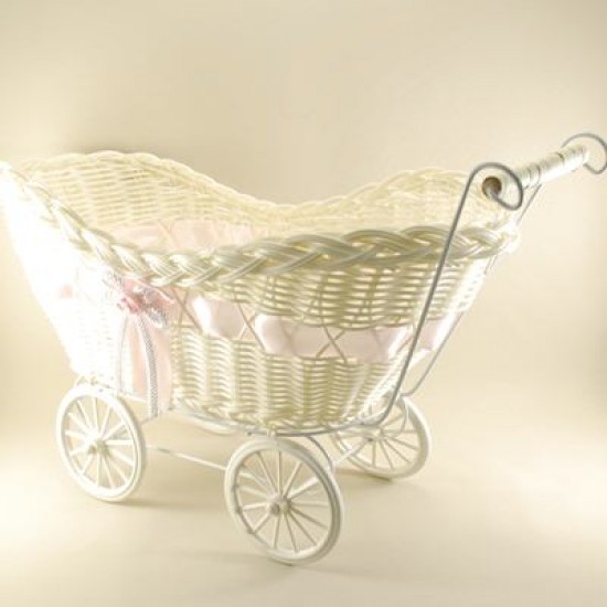 Bebek Şekeri İçin Pembe Açık Hasır Puset 21x44x28 Cm