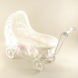 Bebek Şekeri İçin Pembe Hasır Puset 13x26x21 Cm