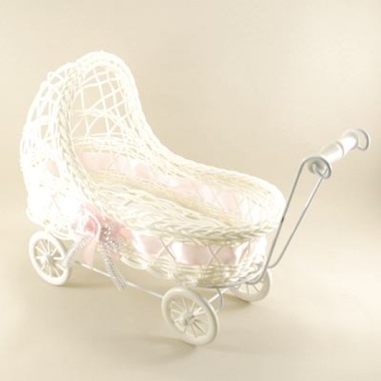Bebek Şekeri İçin Pembe Hasır Puset 13x26x21 Cm