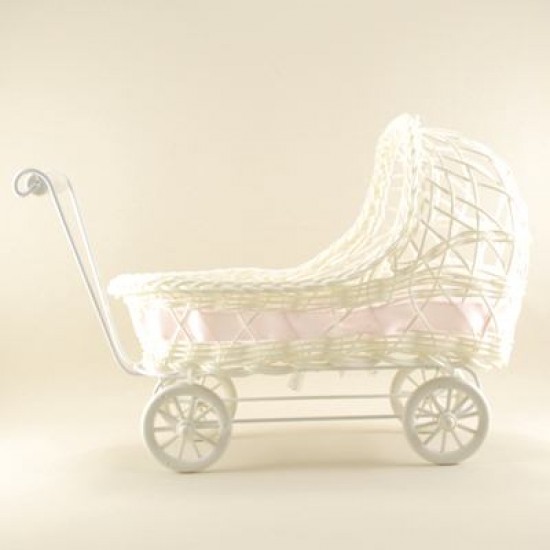 Bebek Şekeri İçin Pembe Hasır Puset 13x26x21 Cm