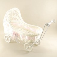 Bebek Şekeri İçin Pembe Hasır Puset 19x40x36 Cm