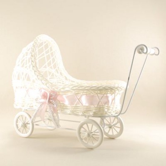 Bebek Şekeri İçin Pembe Hasır Puset 15x37x30 Cm