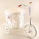 Bebek Şekeri İçin Pembe Hasır Sepetli Bisiklet 30x28x15 Cm