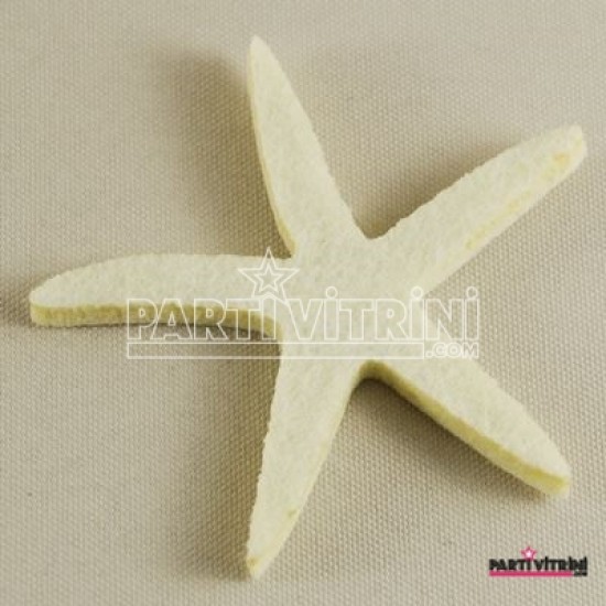 Keçe Krem Rengi Deniz Yıldızı 6 cm X 6 cm 5 Adet