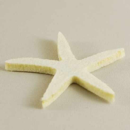 Keçe Krem Rengi Deniz Yıldızı 6 cm X 6 cm 5 Adet