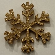 Altın Rengi Kar Tanesi Strafor 24 cm 3 Adet