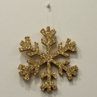 Altın Rengi Kar Tanesi Strafor 15 cm 5 Adet