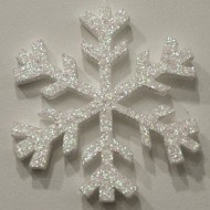 Beyaz Renk Kar Tanesi Strafor 24 cm 3 Adet