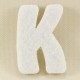 Keçe Beyaz Renk Harf Seti Tüm Alfabe 3 Cm