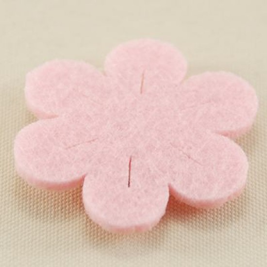 Keçe Pembe Papatya 20 Adet 4 Cm