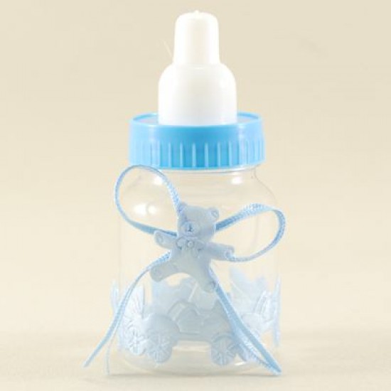 Biberon Şeklinde Mavi Plastik 4 Cm X 9 Cm