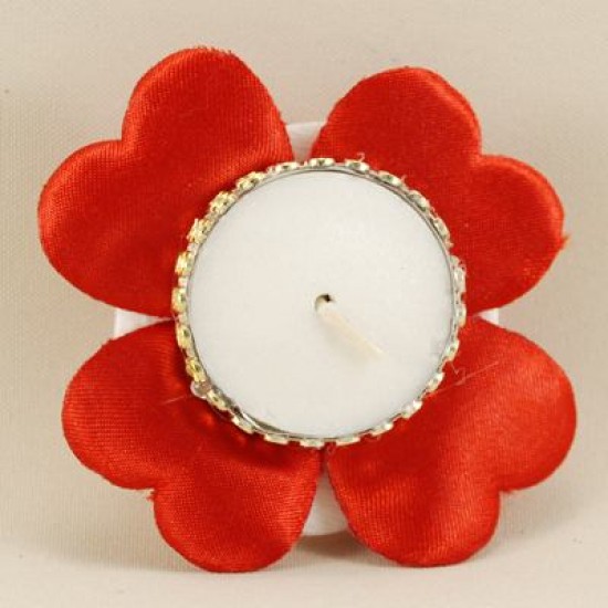 Kına İçin Kırmızı Mumlu El Gülü 2 Adet