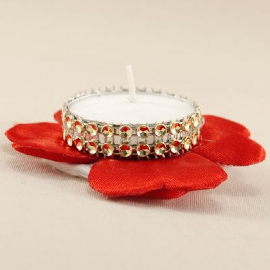 Kına İçin Kırmızı Mumlu El Gülü 2 Adet