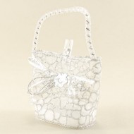 Bebek Şekeri Çantası Beyaz Süs Aksesuarlı