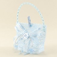 Bebek Şekeri Çantası Mavi Süs Aksesuarlı Ağ Model