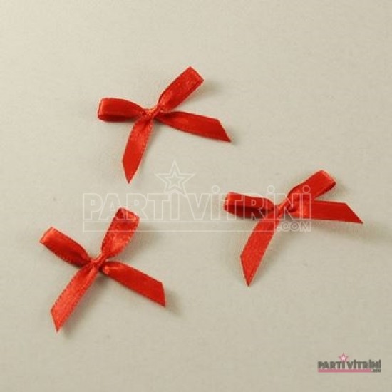 Kırmızı Fiyonk Kurdela 20 Adet - 4 cm