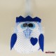 Mavi Süs Asılabilen Tombul Baykuş 6x8 cm