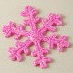 Pembe Sim Kaplı Plastik Kar Tanesi 5 Adet 6.5 Cm