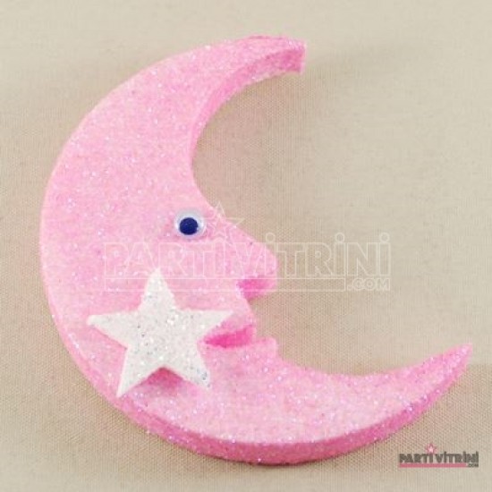 Strafor Simli Pembe Aydede 10 Cm