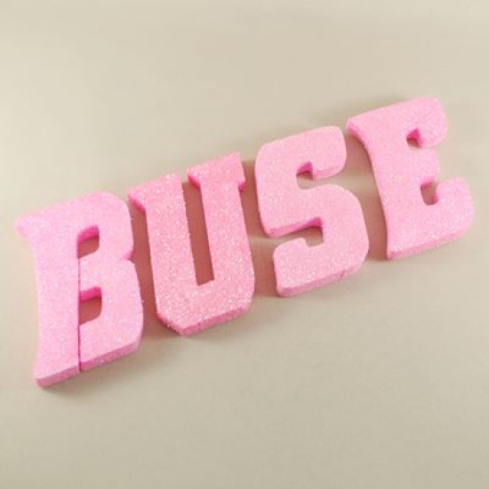 Strafor Simli Pembe Harfler 10 Cm (adet 2.90 TL)