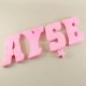 Strafor Simli Pembe Harfler 10 Cm (adet 2.90 TL)
