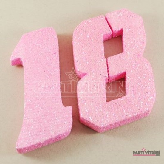 Strafor Simli Pembe Rakamlar 10 Cm (Adet 1.90 TL)