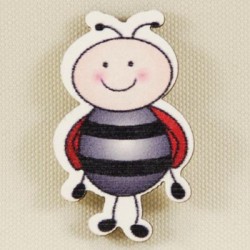 Ahşap Şirin Arı 3.5 cm x 2.2 cm 20 Adet