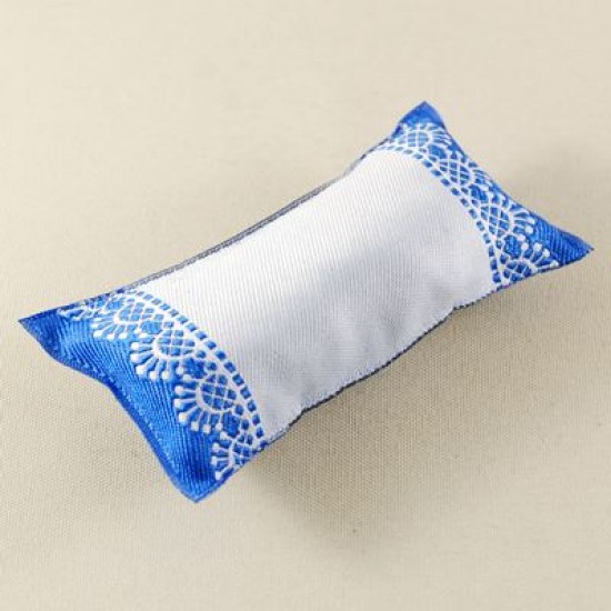 Ben Geldim Mavi Leylekli Minik Kumaş Yastık 10x4x3 Cm