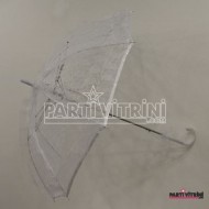 Beyaz Dantel Gelin Şemsiyesi