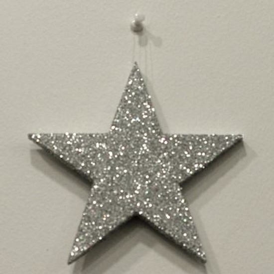Gümüş Rengi Yıldız Strafor 50 cm