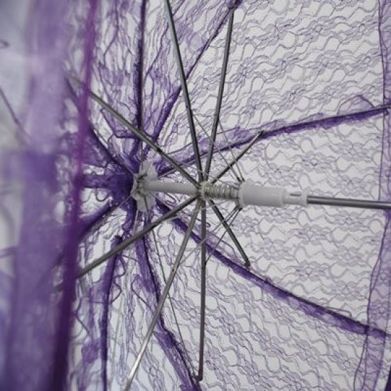 Mor Dantel Gelin Şemsiyesi