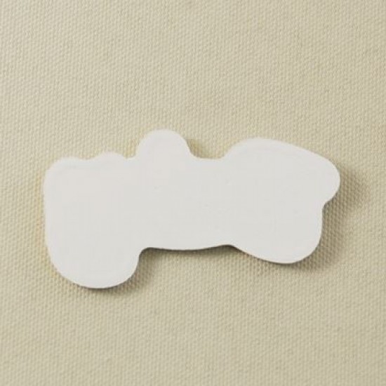 Baby Yazılı Mavi Simli Ahşap Bebek Şekeri Süsü 20 Adet