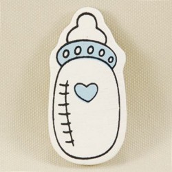 Biberon Temalı Ahşap Çıkartma Bebek Şekeri Süsü 20 Adet