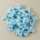 Mavi puantiyeli Kumaş Papyon Süs 20 Adet - 3.5 cm