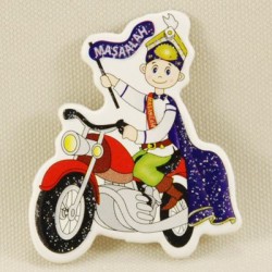 Sünnet Bisikleti Temalı Ahşap Bebek Şekeri Süsü 20 Adet