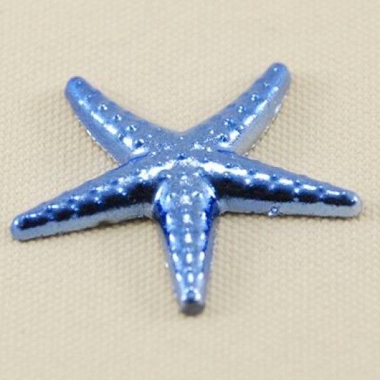 Deniz Yıldızı Süs Mavi Renk 3 Cm X 3 Cm 10 Adet