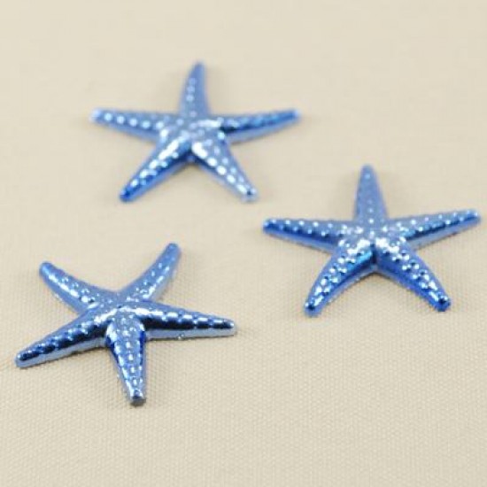 Deniz Yıldızı Süs Mavi Renk 3 Cm X 3 Cm 10 Adet