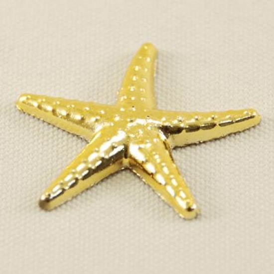 Deniz Yıldızı Süs Altın Rengi 3 Cm X 3 Cm 10 Adet