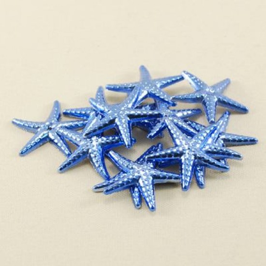 Deniz Yıldızı Süs Mavi Renk 3 Cm X 3 Cm 10 Adet