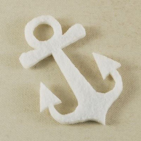 Keçe Beyaz Gemici Çapa 4 cm X 6 cm 5 Adet