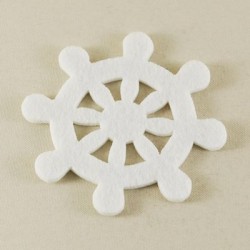 Keçe Beyaz Tekne Dümeni 8 cm 5 Adet