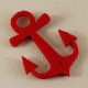 Keçe Kırmızı Gemici Çapa 4 cm X 6 cm 5 Adet