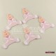 Keçe Pembe Süs Kız Bebek 5 Adet 7 Cm