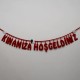 Kınamıza Hoşgeldiniz Yazılı Kırmızı Keçe Kapı Süsü 165 Cm